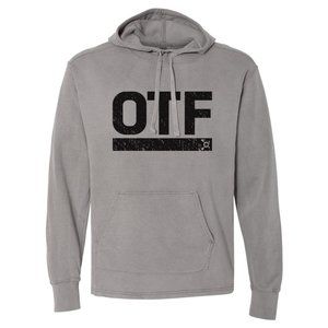 Orange Theory Comfort Colors garment dyed French terry hoodie GREY small